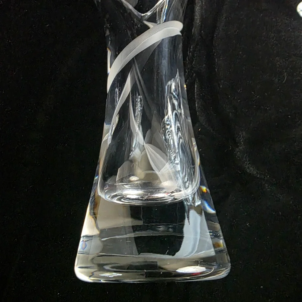 Mikasa Emotion Crystal Picture Frame & Calla Lily Swirl Trumpet Vase NWOT